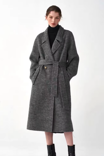 MANTEAU EN LAINE ET CACHEMIRE MÉLANGÉS